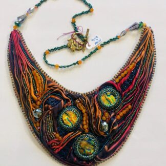 Fire & Silk Beaded Necklace