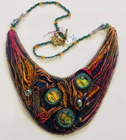 Fire & Silk Beaded Necklace