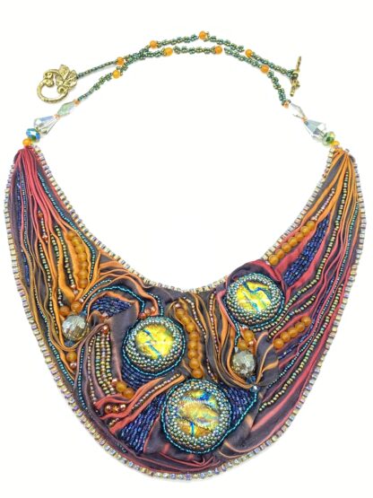 Fire & Silk Beaded Necklace