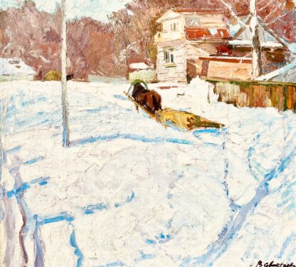 Near the Village - Pulling the Sled